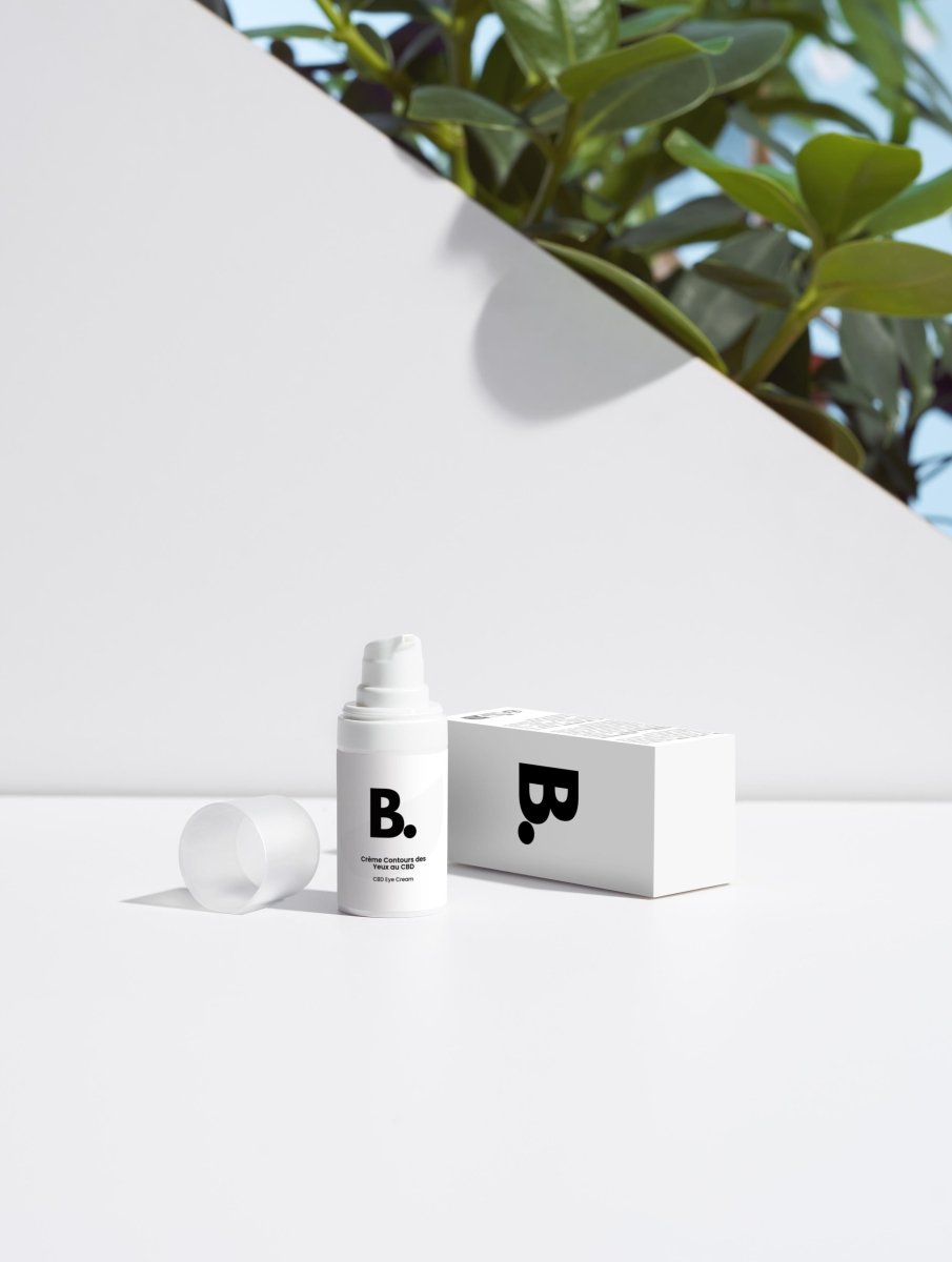 Crème anti - cernes, Peau noire • 1% CBD + 🥭 sauvage + Aloe Vera + Ginkgo - B.